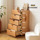 源氏木語(yǔ)斗柜實(shí)木臥室柜子儲物柜家用床頭柜抽屜式玩具收納柜 【2】0.63米兒五斗柜(639*400*1000mm)