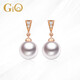 GiO珠寶 Akoya海水珍珠耳釘配鉆石自戴送女友送老婆生日禮物