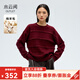 水云間小個(gè)子騏驥紅毛衣女2025冬季新款氣質(zhì)復古風(fēng)套頭長(cháng)袖純羊毛針織衫 酒紅 均碼