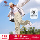 駱駝（CAMEL）直筒梭織工裝長(cháng)褲女防潑水百搭傘兵褲 C24CA6L6619 淡卡其 M
