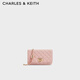 CHARLES&KEITH經(jīng)典菱格鏈條小方單肩斜挎包包女包生日禮物CK2-70160131 粉紅色Pink 小包