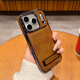 sixiongshuma牛皮適用蘋(píng)果17promax手機殼新款帶支架iPhone16保護套真皮全包防摔15plus高檔14簡(jiǎn)約13高級感12pm 棕色 iPhone 17 Pro Max