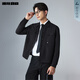 利郎泡泡紗肌理夾克男短款翻領(lǐng)春季26新款休閑時(shí)尚男士外套