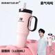 噸噸BOTTLED JOY大容量保溫杯316保冷辦公車載吸管王一博霸氣噸噸桶 甜酷粉【316不銹鋼】1.1L