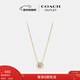 蔻馳（COACH）【新年禮物】奧萊女士開(kāi)口原石時(shí)尚簡(jiǎn)約項鏈 金色