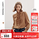 朗姿宮廷風(fēng)法式復古設計感立領(lǐng)襯衣女上衣氣質(zhì)秋季新款襯衫 駝色 L
