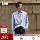 Lee標準版日常簡(jiǎn)約翻領(lǐng)小Logo男長(cháng)袖襯衫休閑潮流LMT009028T12 藍色 S
