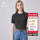 哈吉斯（HAZZYS）女裝 春季女士圓領(lǐng)文藝細條紋T恤衫ASTSE0BBE68