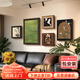 山水顏（SHANSHUIYAN）法式復古綠色系客廳裝飾畫(huà)中古風(fēng)組合壁畫(huà)小眾藝術(shù)沙發(fā)背景墻掛畫(huà) 如意春生(五聯(lián))A 中組合(適合2.5-3米左右墻面) 格調黑（拉絲鋁合金畫(huà)框） 優(yōu)質(zhì)油畫(huà)布(啞光藝術(shù)紋理