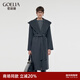 歌莉婭【高智大衣】  羊毛雙面呢翻領(lǐng)1CNC6N390 08H深花灰 S