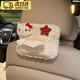 GISAEVhellokitty車(chē)載紙巾盒汽車(chē)抽紙盒車(chē)內裝飾品可愛(ài)卡通袋掛式車(chē)用 【五星kt紙巾袋】