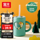 富光兒童牛奶杯帶刻度寶寶沖泡奶粉吸管水杯可微波爐加熱耐熱玻璃杯子