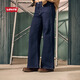 Levi's【補貼改褲】李維斯25年秋冬新款女士美式休閑318寬松闊腿牛仔褲 深藍色 27 (30)
