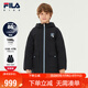 FILA斐樂(lè )兒童雙面穿2025年冬季時(shí)尚中大童熊貓工廠(chǎng)中長(cháng)款羽絨服