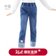 Hello Kitty凱蒂貓女童牛仔褲兒童褲子秋冬裝新款中大童春秋休閑長(cháng)褲洋氣童裝 深藍色 150