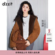 DZZIT【劉浩存同款】地素外套2025冬季新款美拉德連帽加絨女3J4G1021N 深卡其色 S