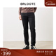 巴魯特【火山巖】男士黑色水洗牛仔休閑褲磨毛加厚保暖長(cháng)褲秋冬 黑色 33 (175/84A)