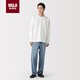 MUJI男式 天竺編織 圓領(lǐng)長(cháng)袖T恤 26年新品 白色XL