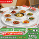 富得萊 2025新款暖菜板 家用多功能帶火鍋餐桌轉盤(pán) 飯菜保溫板 加熱菜板  圓形電磁爐電熱板 白80cm電動(dòng)轉盤(pán) | 電磁爐火鍋