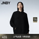 江南布衣（JNBY）秋季連帽針織衫女毛衣寬松休閑不規則柔軟舒適上衣5NA314860 001/本黑 S