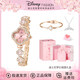 迪士尼（Disney）四葉草女士手表女輕奢小眾高級感品牌2025新款女生生日圣誕節禮物 幸運四葉草-櫻花粉【城堡禮盒】