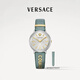 范思哲（VERSACE）手表情侶腕表瑞士制造復古女士手表時(shí)尚小綠表/新年生日禮物 VBP010017【配送半截無(wú)字表帶】