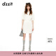 DZZIT【明星同款】地素連衣裙夏季白色少女感裙子女 米白色 S