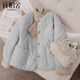 絲柏舍寬松款棉服2025冬裝新款女裝單排扣壓線(xiàn)保暖棉衣外套