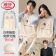浪莎（LangSha）情侶睡衣春秋季純棉長(cháng)袖長(cháng)褲男女帶胸墊可愛(ài)外穿全棉家居服套裝 58666 女款 L