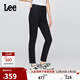 Lee25秋冬新品舒適經(jīng)典五袋款高腰黑色女牛仔褲 黑色  28 