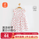 貝瑞加（Babyprints）女童連衣裙夏季女寶寶公主裙周歲生日禮服無(wú)袖可愛(ài)碎花裙 愛(ài)心100