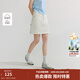 茵曼法式高腰牛仔短裙2025夏季女裝新款顯瘦a字包臀裙 珍珠白 L