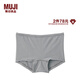 MUJI女式 彈力 平角內褲 女士女生四角25年 FCE30A5A 深灰色條紋 XL (165/95A)