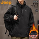 JEEP吉普沖鋒衣男秋冬三合一防風(fēng)夾克戶(hù)外休閑百搭運動(dòng)外套 黑色 XL