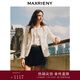 MAXRIENY名媛千金小香風(fēng)羽絨服精致復古水貂毛外套 米白A21 M