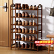 安爾雅鞋架門(mén)口楠竹宿舍寢室鞋架子多層鞋柜家用收納置物架 6層60cm