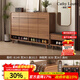 CATHYLOUTTE德國品牌實(shí)木框架家用鞋柜換鞋凳入戶(hù)大容量一體組合玄關(guān)靠墻鞋架 胡桃色1.4米四門(mén)四抽+換鞋凳