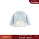 white wheat兒童2025秋季上衣女男孩抗靜電搖粒絨外套寶寶拉鏈衣服 藍色 100 cm