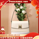 夢(mèng)特嬌包包女包2025新款單肩包高級感設計牛皮斜挎包腋下包母親節禮物 米白R3712817114
