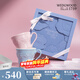 Wedgwood歡愉假日藍+粉玫瑰花禮盒馬克對杯咖啡杯情侶水杯 歡愉假日藍+粉馬克對杯玫瑰禮盒