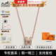 愛(ài)馬仕（HERMES）Mini Pop H項鏈 玫瑰金鏈條橢圓立體琺瑯項鏈送女友新年送禮 奶茶灰玫瑰金H147992F055 鏈長(cháng)40cm吊墜0.7*0.9cm