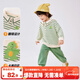 嘟嘟家寶寶學(xué)院風(fēng)套裝春秋兒童衛衣兩件套春季男童女童運動(dòng)春裝潮 綠白條 100