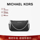 MICHAEL KORS禮物輕奢MK女包JET SET TRAVEL單肩斜挎鏈條手拿包中號黑/銀色