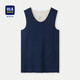 HLA海瀾之家內衣背心男雙面拉毛保暖純色柔軟背心男