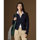 Polo Ralph Lauren 拉夫勞倫 女裝 經(jīng)典款修身版型絞花編結棉質(zhì)開(kāi)襟衫 400-深藍色 S