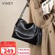 viney牛皮包包女包休閑流浪包輕奢斜挎鏈條包生日新年禮物送女生女友