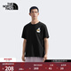 北面（The North Face）男女同款TDC印花系列短袖T恤戶(hù)外透氣25春夏新款|8GYY JK3/宇宙黑 XL (180)