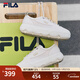 FILA 斐樂(lè )女鞋楊冪同款巖石鞋百搭帆布鞋2024夏季新款運動(dòng)鞋厚底鞋 泡沫白-WG 38.5