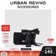 URBAN REVIVO2025冬季新款女士絲絨燙鉆單肩斜挎包UAWB50242 黑色