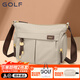 高爾夫（GOLF）單肩斜挎包女休閑帆布包包女包防潑水枕頭包女旅行通勤手機包女 果仁杏
